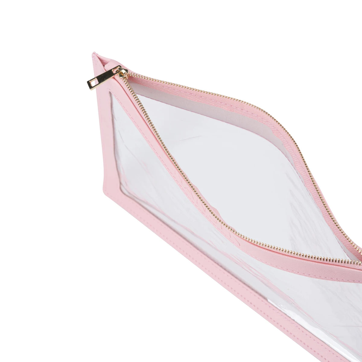 transparent makeup pouch pink